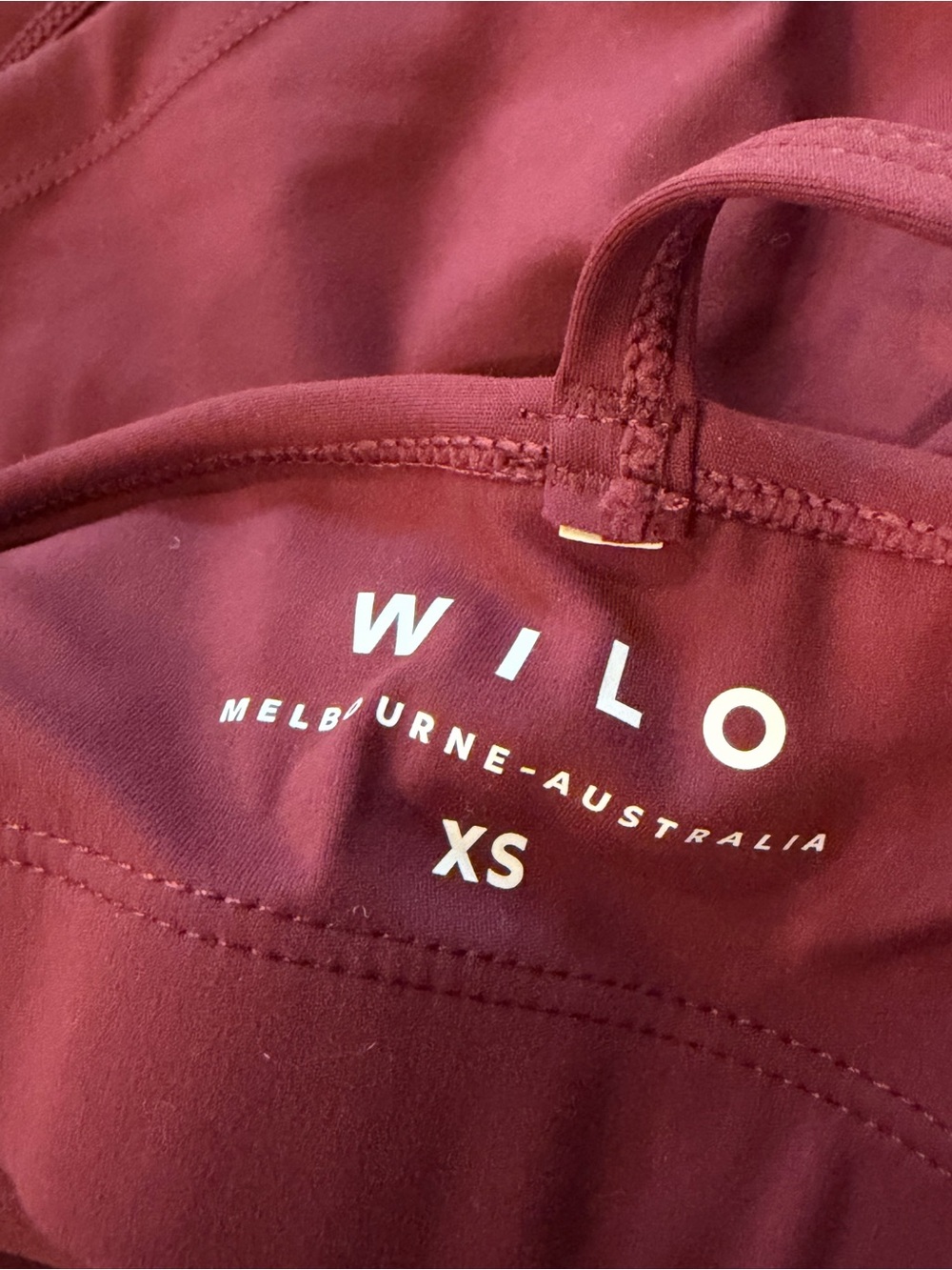 Wilo The Label Longline Cami Biker Short Set Burgundy XS NWT - Picture 8 of 9